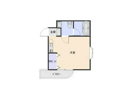 パレ丸善(ワンルーム/2階)の間取り写真