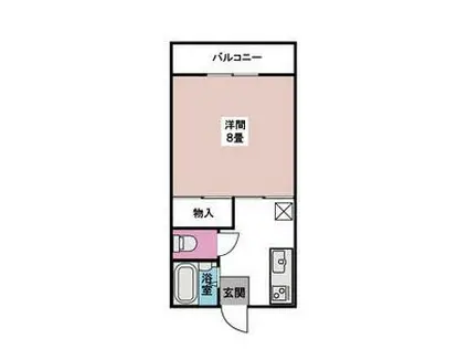 サンパレス西新町(1K/1階)の間取り写真