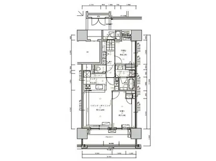 ランドアーク島瀬(2LDK/4階)の間取り写真