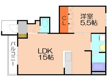 GRANDIR(2LDK/1階)の間取り写真