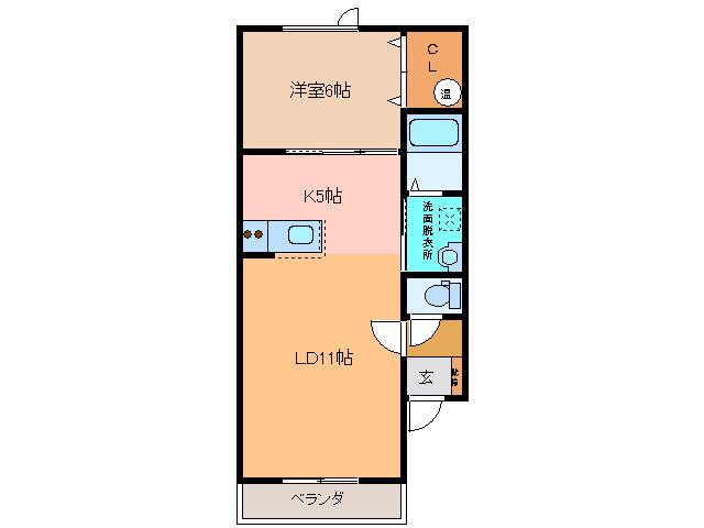 RSK4(1LDK/2階)の間取り写真