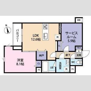 SPコート興野(1SLDK/3階)の間取り写真