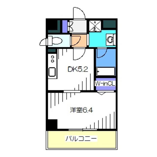 ロイヤルハイツ清鳳(1DK/5階)の間取り写真