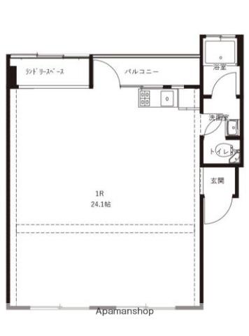IDEAL ノース(ワンルーム/2階)の間取り写真