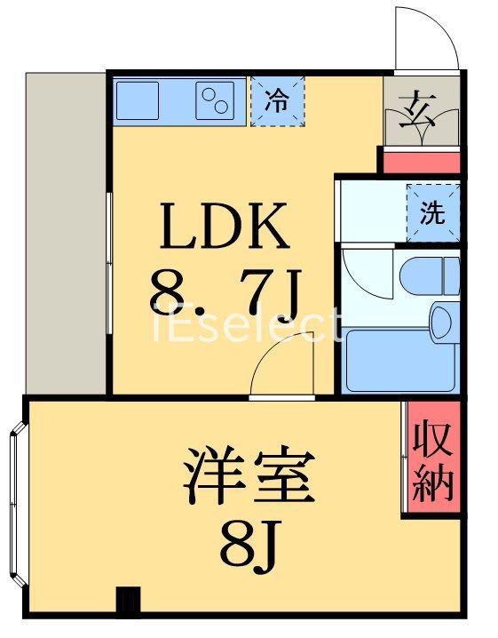 ル・ヴェール.ドゥ(1LDK/2階)の間取り写真