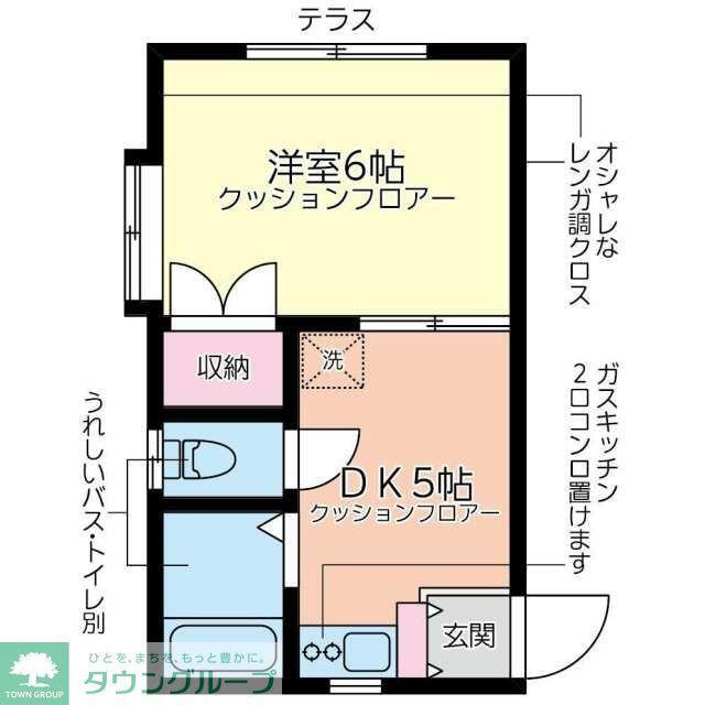 コーポハマヤ(1DK/1階)の間取り写真