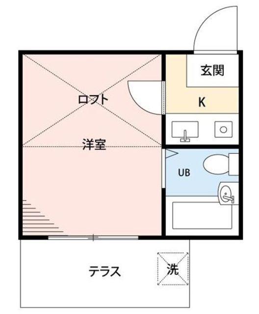 ライフピアベルストーク(1K/1階)の間取り写真