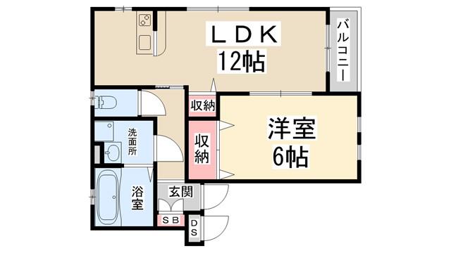 ラ・フェリーチェ(1LDK/2階)の間取り写真