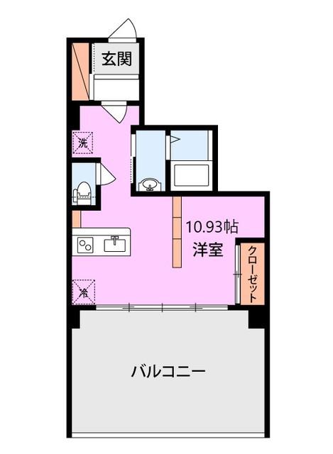 デザートヒルズ(ワンルーム/2階)の間取り写真