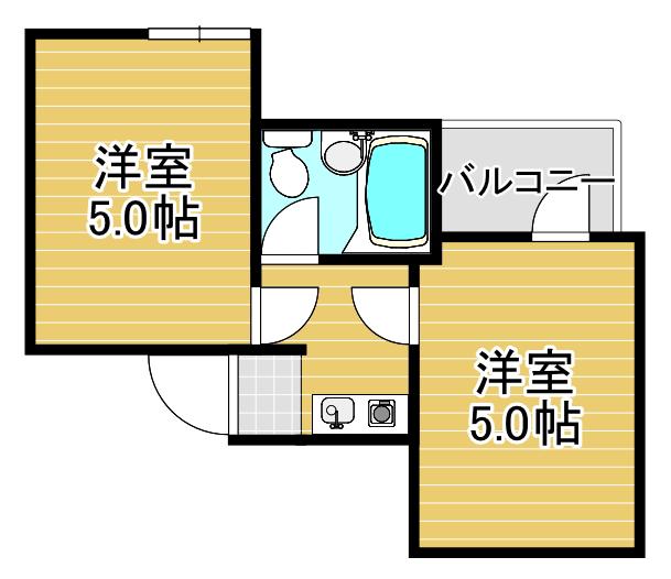 花KAWA(2K/2階)の間取り写真