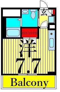 ヴィサージュ東日暮里(ワンルーム/2階)の間取り写真
