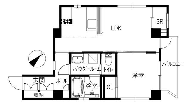 BARCINOII(1LDK/2階)の間取り写真