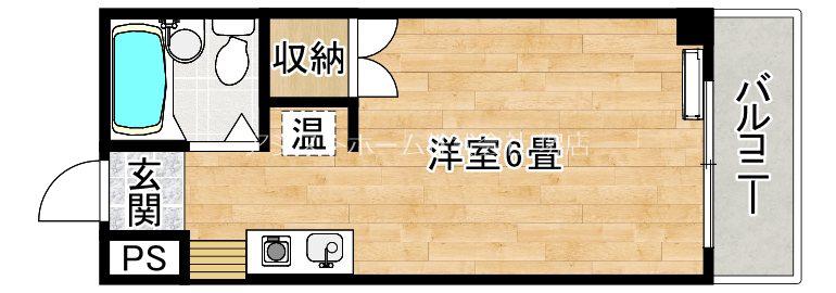 ロイヤルレジデンス(1K/4階)の間取り写真
