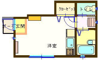 メゾンA(ワンルーム/1階)の間取り写真