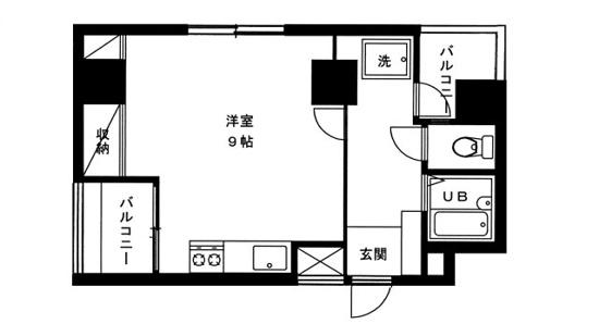 メルベイユ恵比寿(ワンルーム/7階)の間取り写真