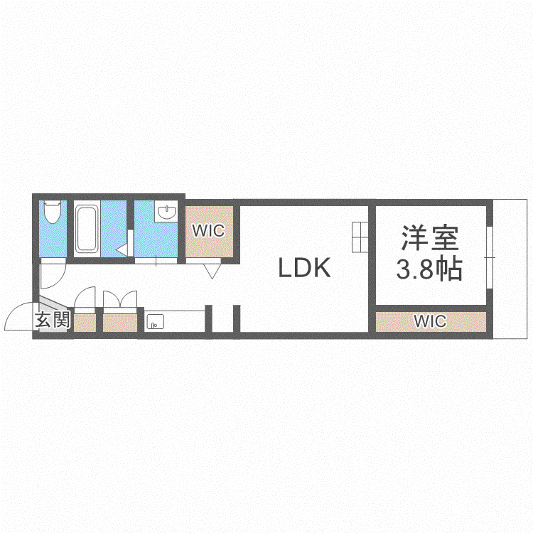 W912(1DK/3階)の間取り写真