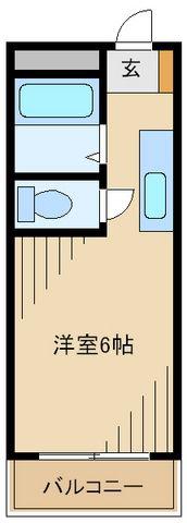 多摩セントラルビル(1K/2階)の間取り写真