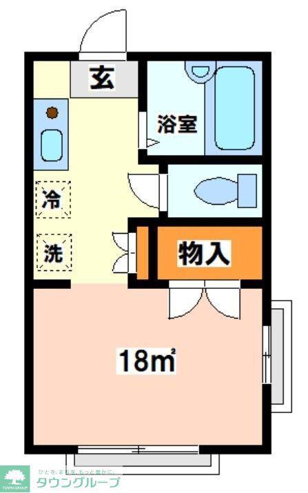 パルティール(ワンルーム/3階)の間取り写真