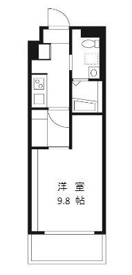 S-FORT富士見台(1K/5階)の間取り写真