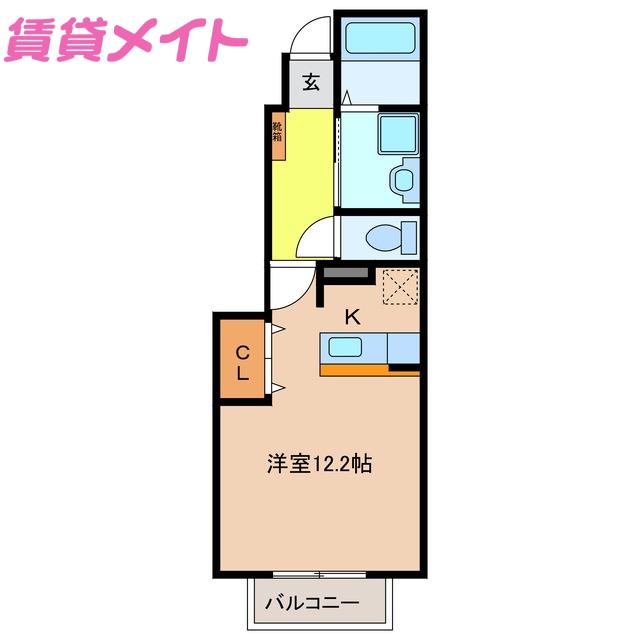 グラッド・T(ワンルーム/1階)の間取り写真