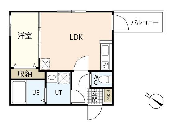 セブンプロート己斐西(1LDK/3階)の間取り写真