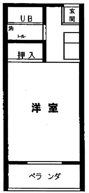 サンアベニュー片倉(ワンルーム/2階)の間取り写真