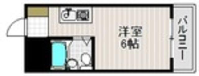 メゾンビブール(ワンルーム/2階)の間取り写真