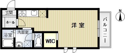 ラーチツリー住吉(1K/2階)の間取り写真