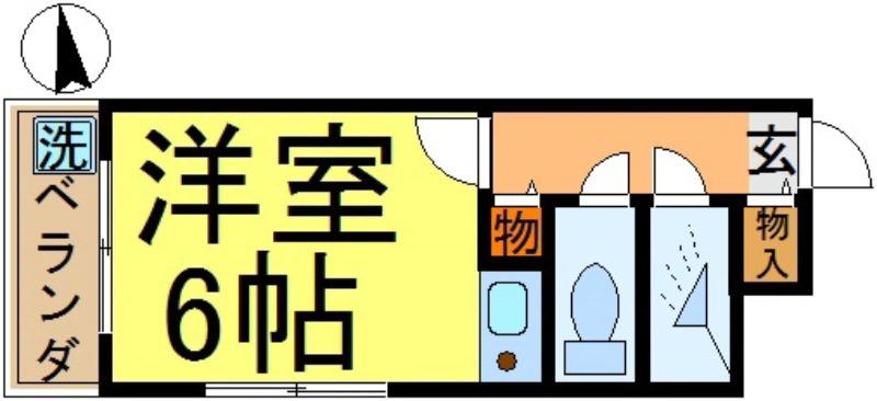 イクス新小岩(ワンルーム/2階)の間取り写真
