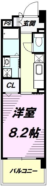 グレイス コート(1K/3階)の間取り写真