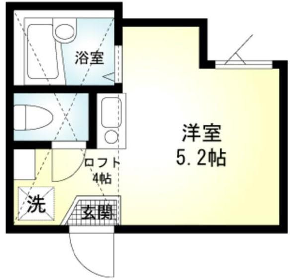 SOLA新子安(ワンルーム/1階)の間取り写真