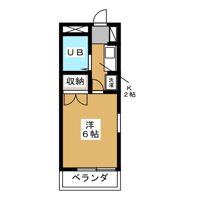 エムハイツ(1K/2階)の間取り写真