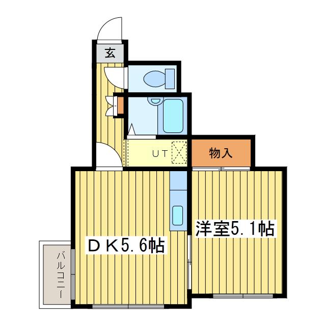 オムニコート(1DK/3階)の間取り写真