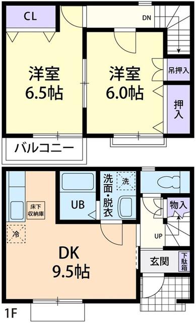 E.L.T 2DK(2DK/1階)の間取り写真