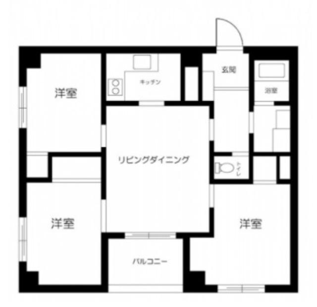 成加パラシオン(3LDK/4階)の間取り写真