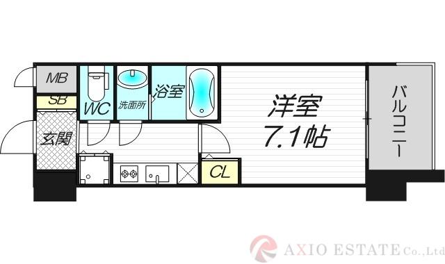 スプランディッド新大阪V(1K/5階)の間取り写真