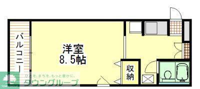 ハイホーム西川口(1K/2階)の間取り写真