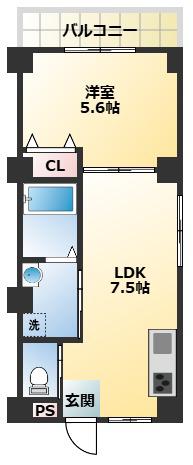 松本マンション(1LDK/3階)の間取り写真