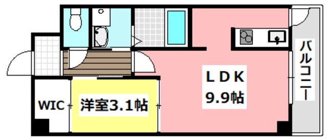 STEP UP COURT(1LDK/3階)の間取り写真