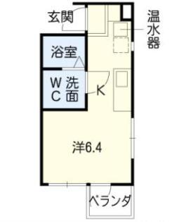 翔ずいうん(ワンルーム/3階)の間取り写真