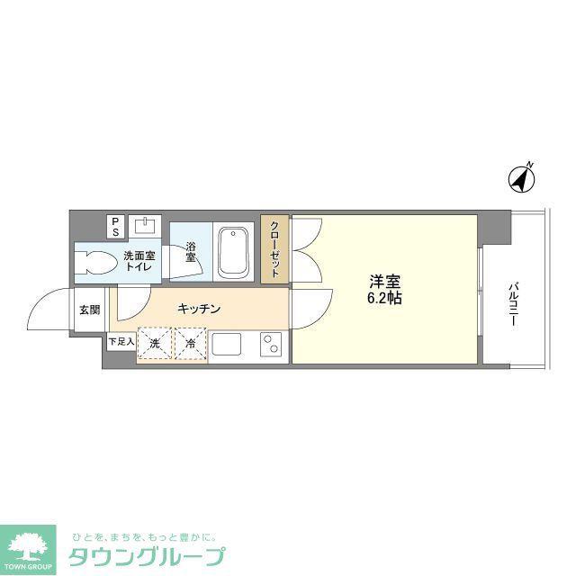 RJRリクロス西馬込(1K/2階)の間取り写真