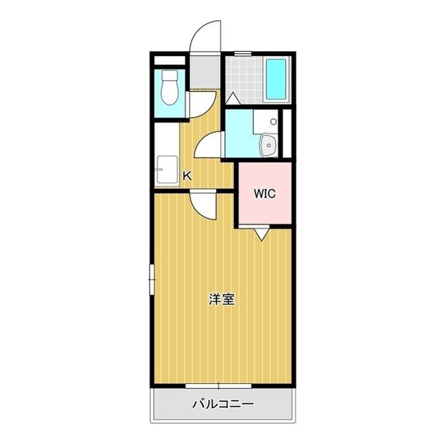 シャルム姫子 A(1K/1階)の間取り写真