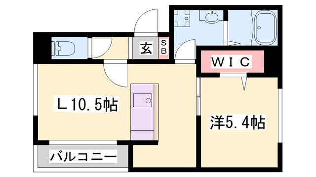 LES NSS FAMIAUX M(1LDK/2階)の間取り写真