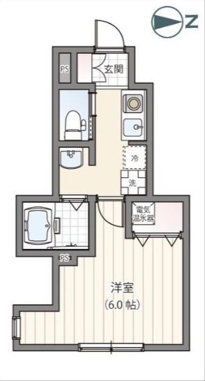 レピュア大森山王(1K/1階)の間取り写真