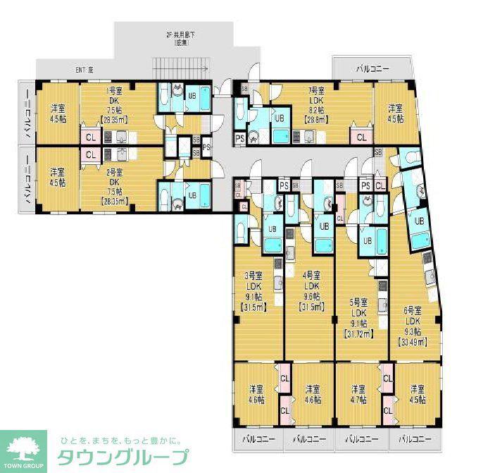 CHARMANT MAISON(1LDK/3階)の間取り写真