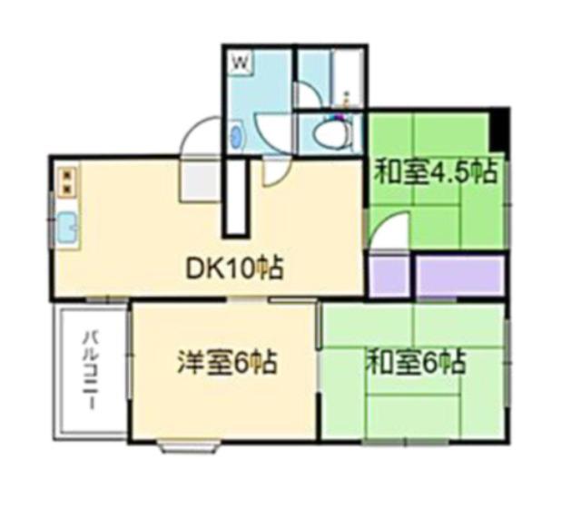 ブラントン I(3DK/2階)の間取り写真