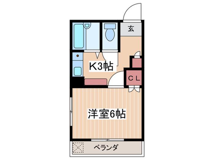 第2竹本ビル(1K/4階)の間取り写真