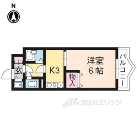 アルカディア・シティ-(1K/4階)の間取り写真