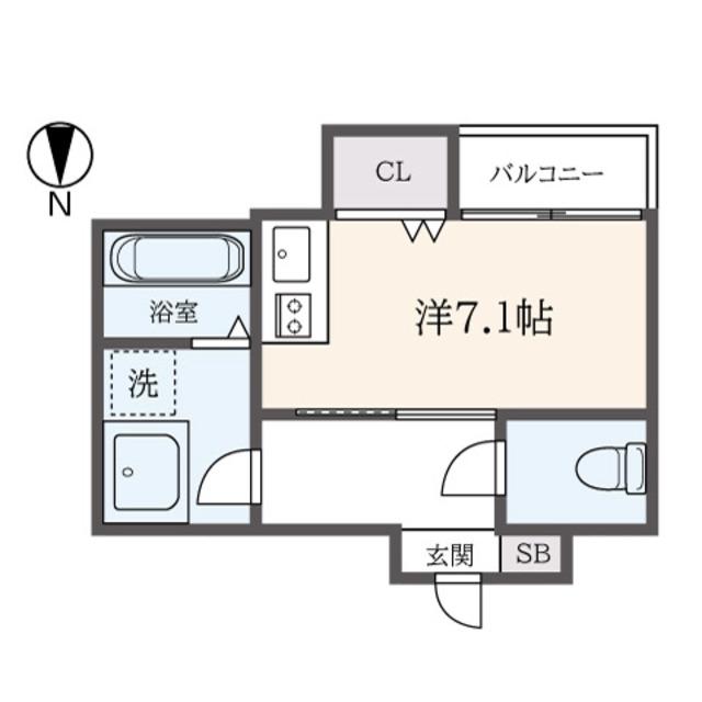 ウェルスクエア大塚(ワンルーム/3階)の間取り写真