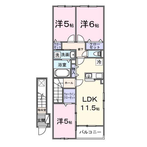 ベル エリタージュ(3LDK/2階)の間取り写真